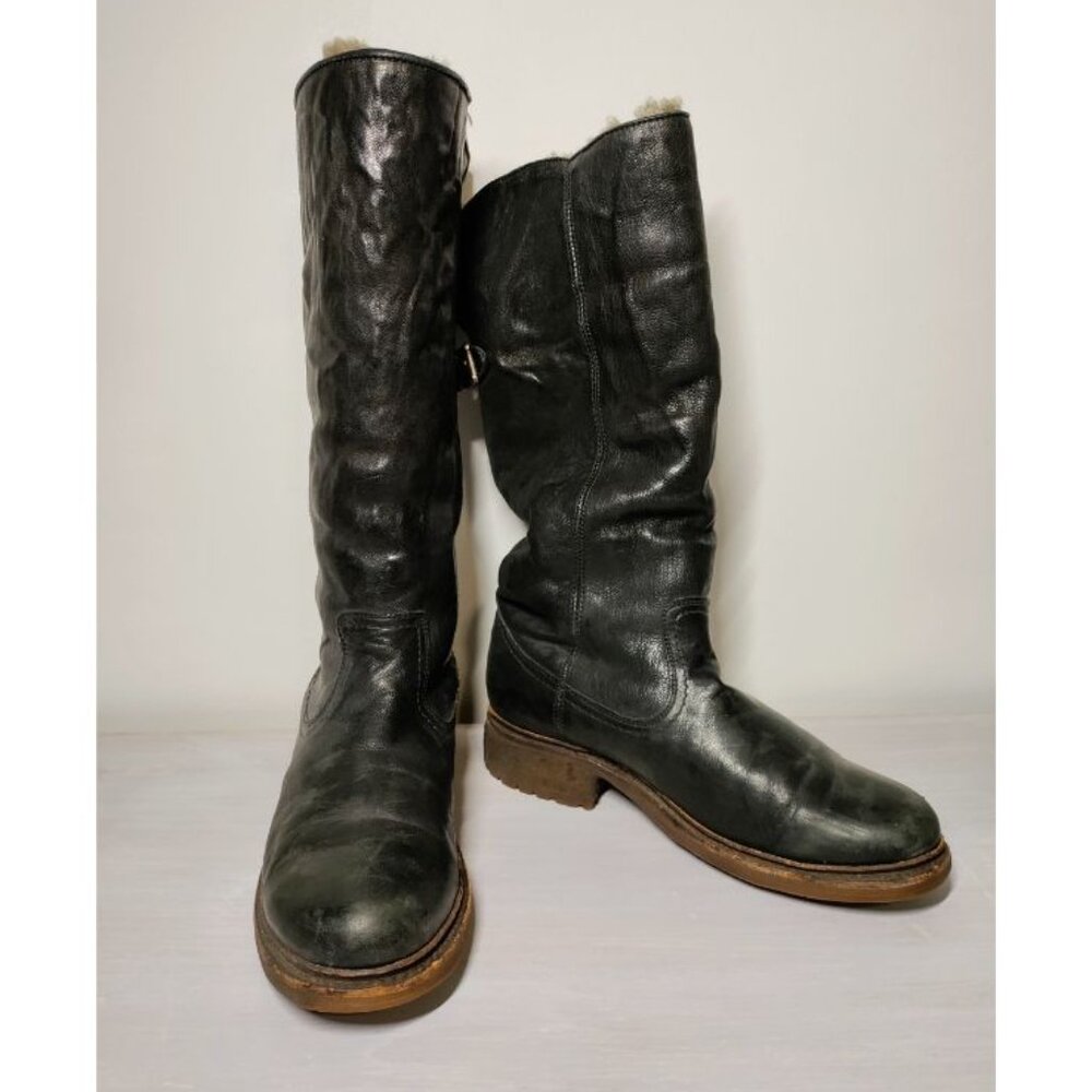 FRYE Women's Valerie Sherling Pull-On Riding Boot, Black, 9 M US